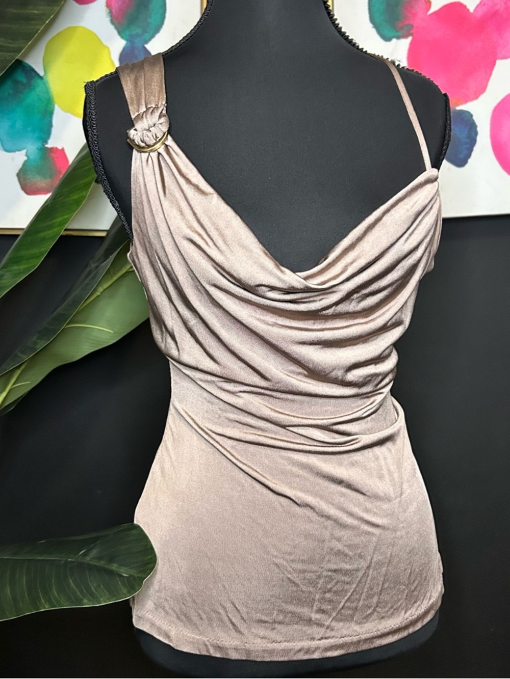 Guess Y2K metallic Top One Shoulder Design